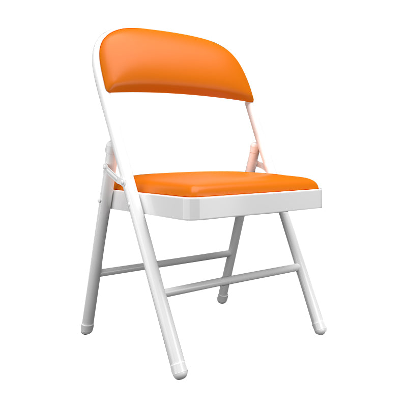 Contemporary Dining Chairs Armless Folding Side Chairs with Metal Legs for Kitchen