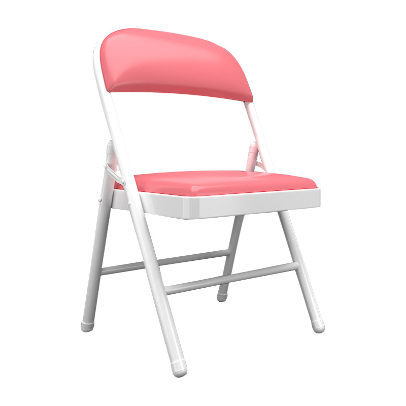 Contemporary Dining Chairs Armless Folding Side Chairs with Metal Legs for Kitchen