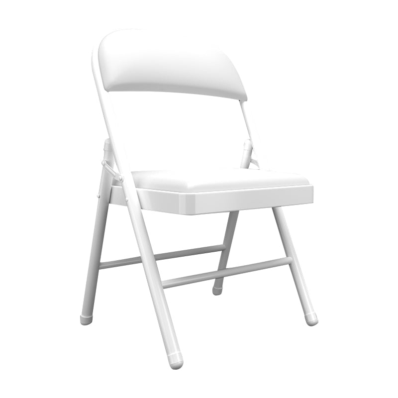 Sillas de comedor contemporáneas, sillas laterales plegables sin brazos con patas de metal para cocina