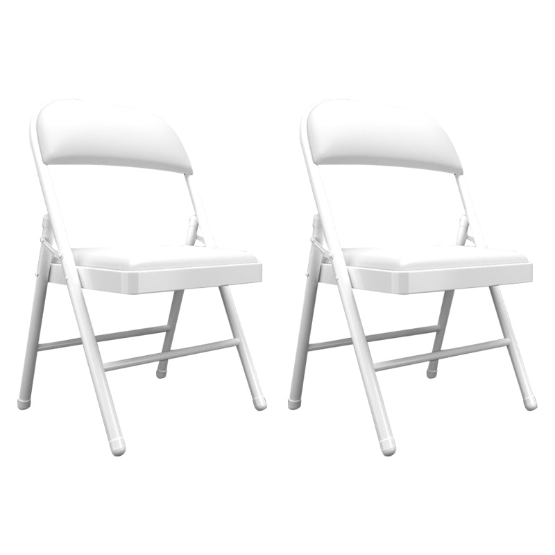 Sillas de comedor contemporáneas, sillas laterales plegables sin brazos con patas de metal para cocina
