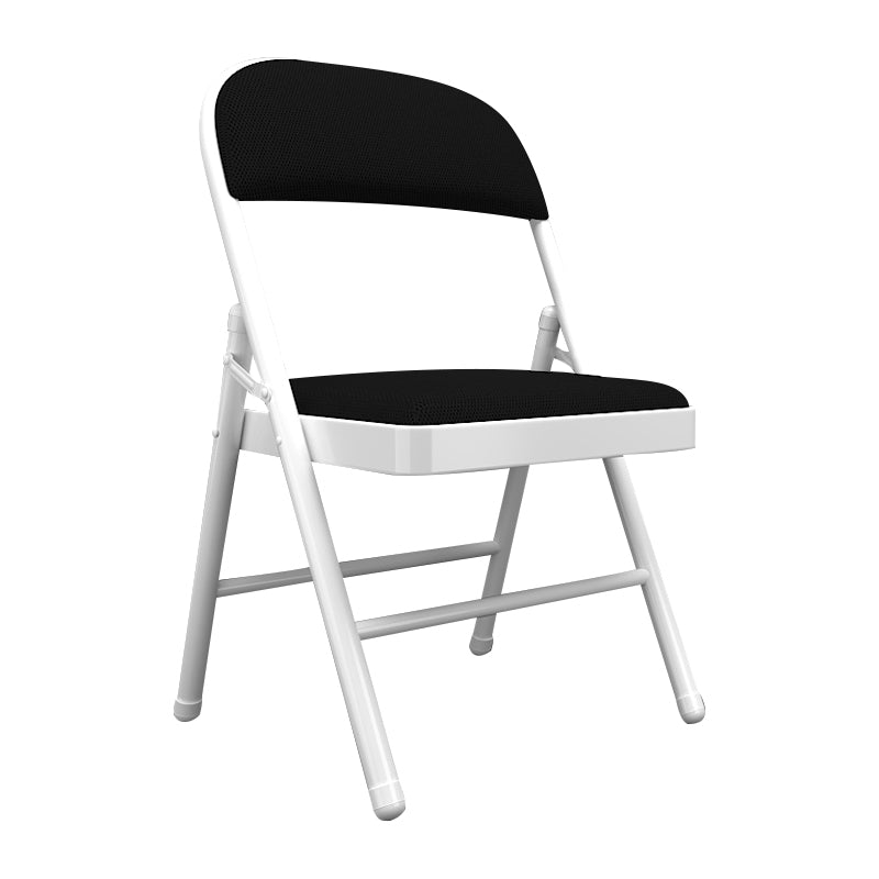 Contemporary Dining Chairs Armless Folding Side Chairs with Metal Legs for Kitchen