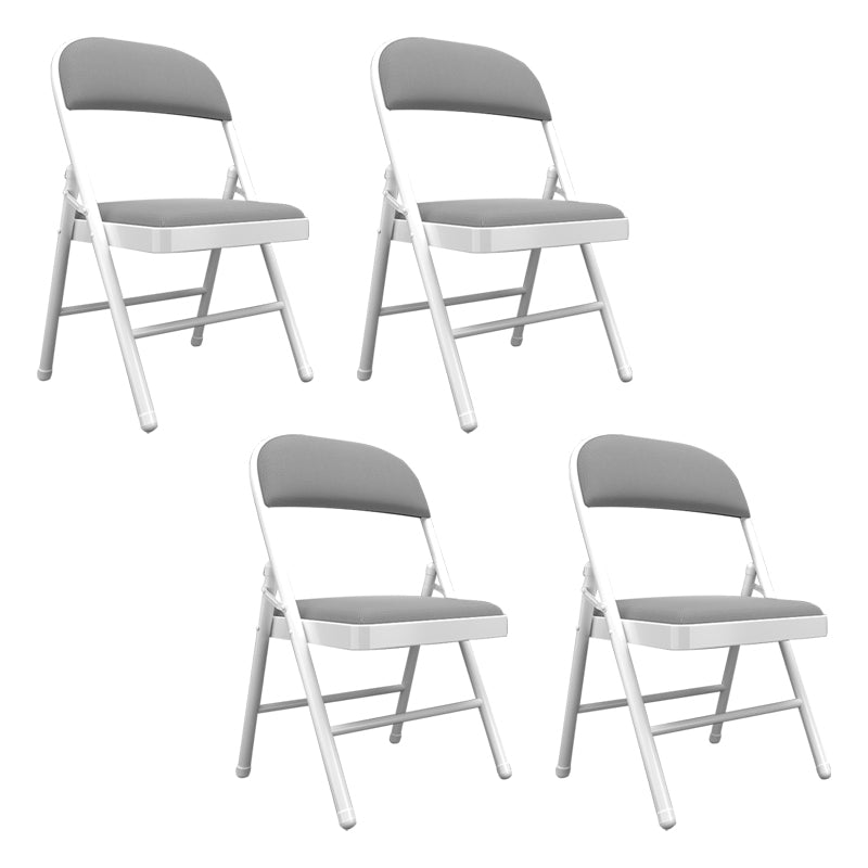 Sillas de comedor contemporáneas, sillas laterales plegables sin brazos con patas de metal para cocina
