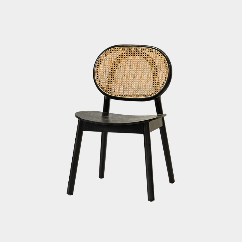 Traditional Dining Armless Chair Open Back Side Chair with Wooden Legs