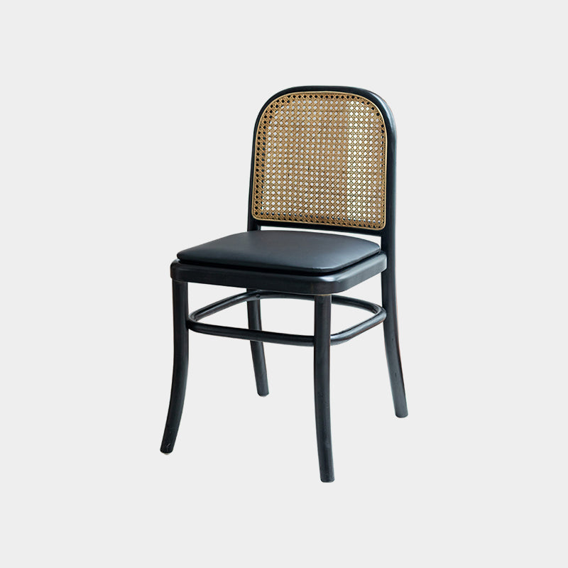 Traditional Dining Armless Chair Open Back Side Chairs with Wooden Legs