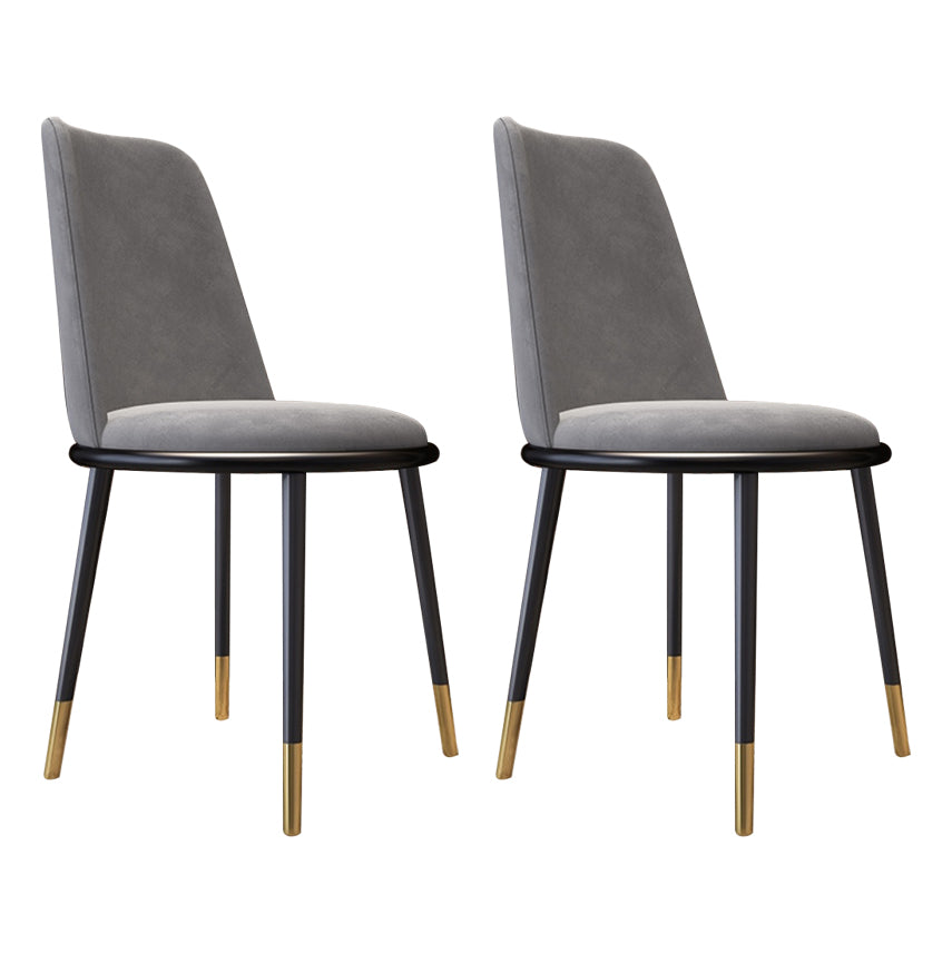 Sillas laterales de estilo nórdico, sillas sin brazos con patas de metal para cocina