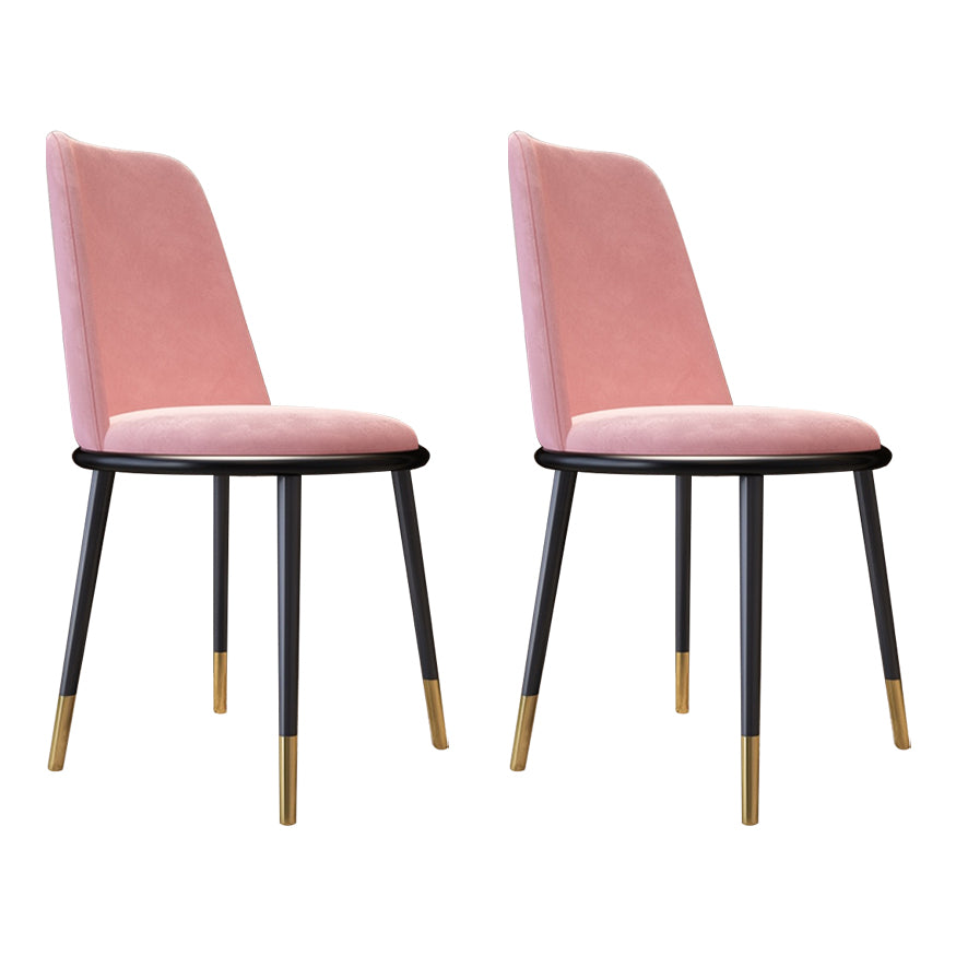 Sillas laterales de estilo nórdico, sillas sin brazos con patas de metal para cocina