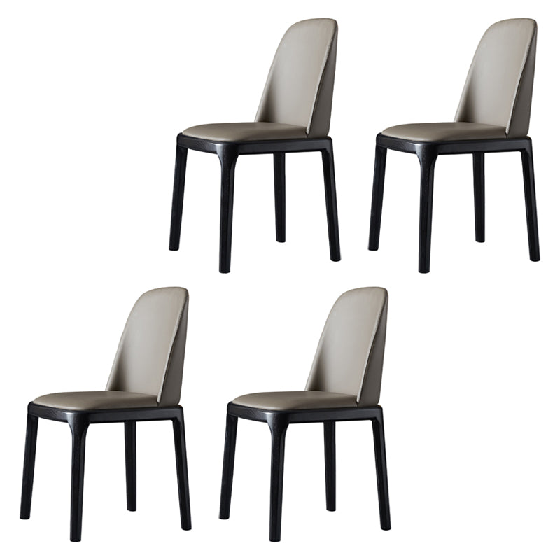 Eigentijdse stijl zijstoelen armloze Parsons stoelen met houten benen