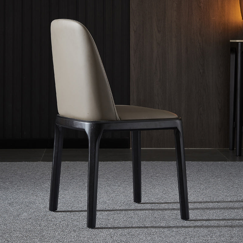 Eigentijdse stijl zijstoelen armloze Parsons stoelen met houten benen