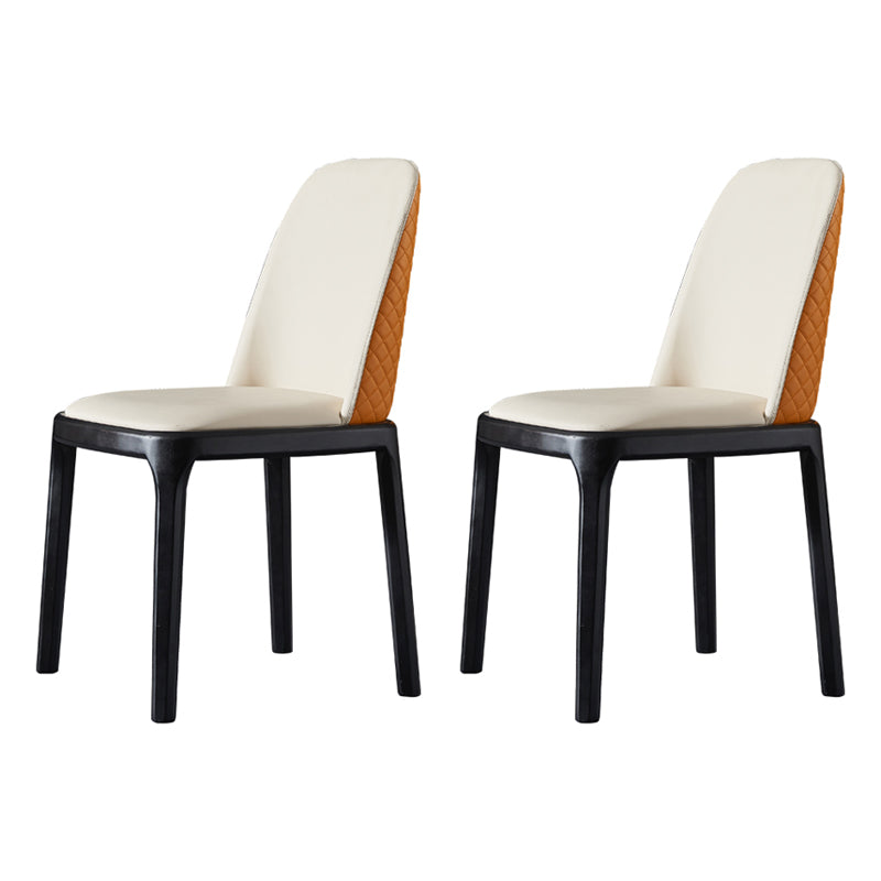 Eigentijdse stijl zijstoelen armloze Parsons stoelen met houten benen