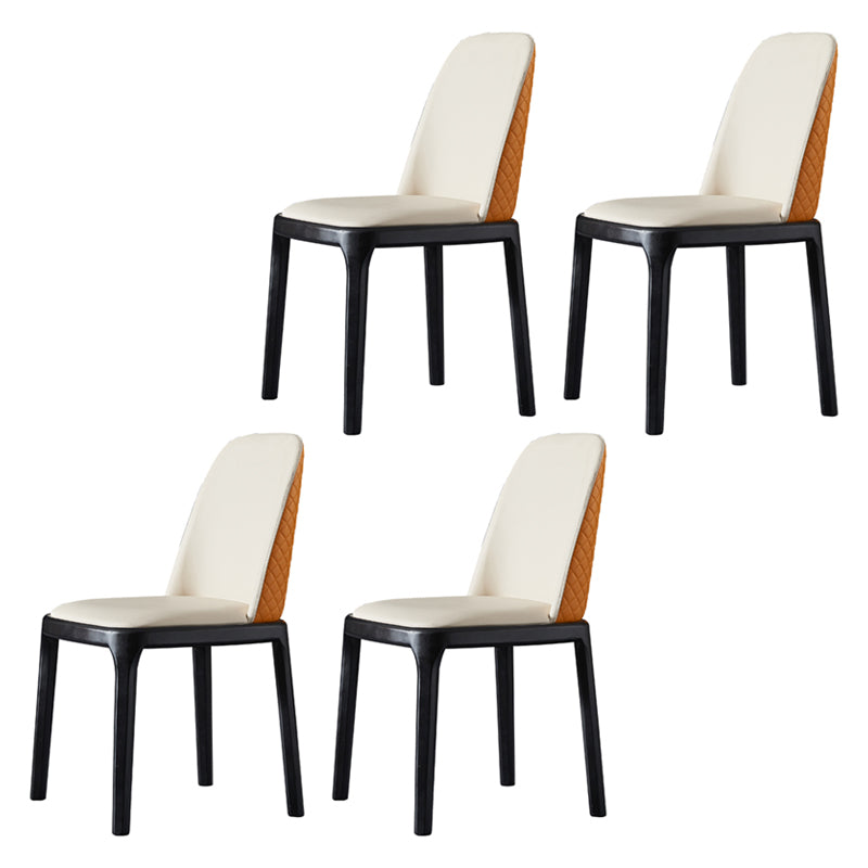 Eigentijdse stijl zijstoelen armloze Parsons stoelen met houten benen