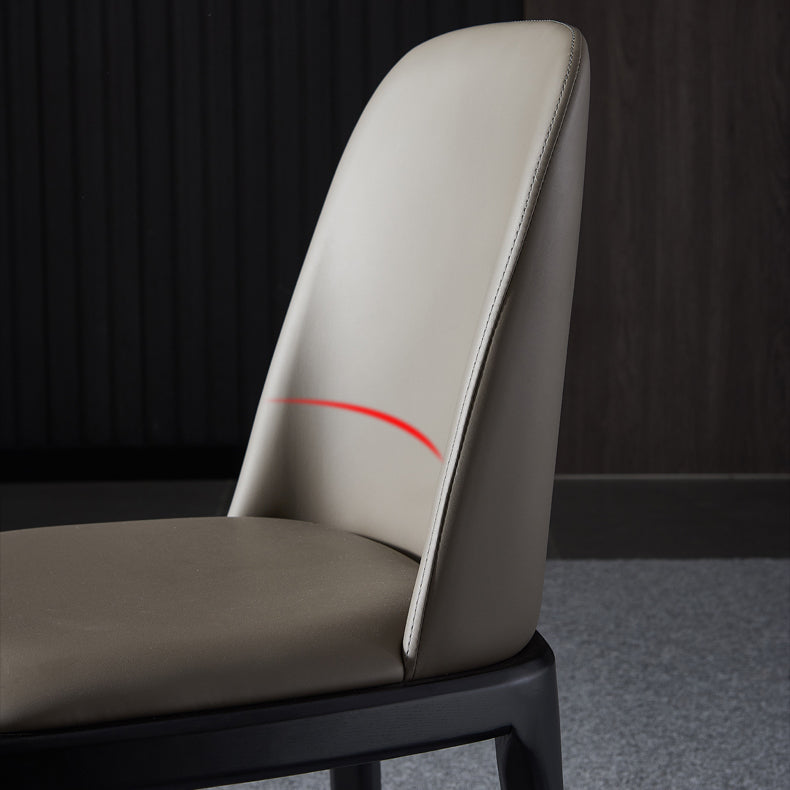 Eigentijdse stijl zijstoelen armloze Parsons stoelen met houten benen