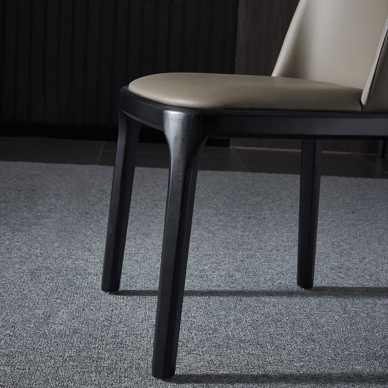 Eigentijdse stijl zijstoelen armloze Parsons stoelen met houten benen