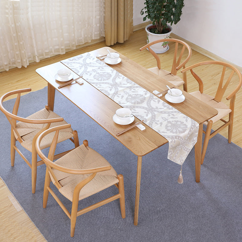 Silla de comedor de madera moderna, sillas de comedor de hueso con horquilla sin brazos para uso doméstico
