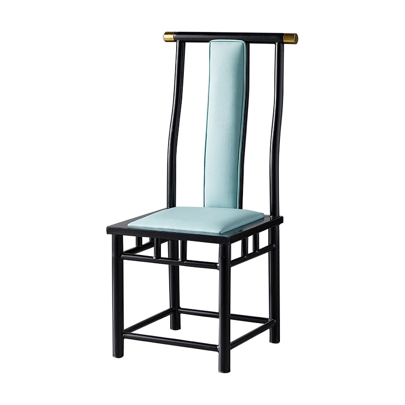 Silla de comedor de metal moderno con respaldo de listones, silla de comedor para uso en restaurantes