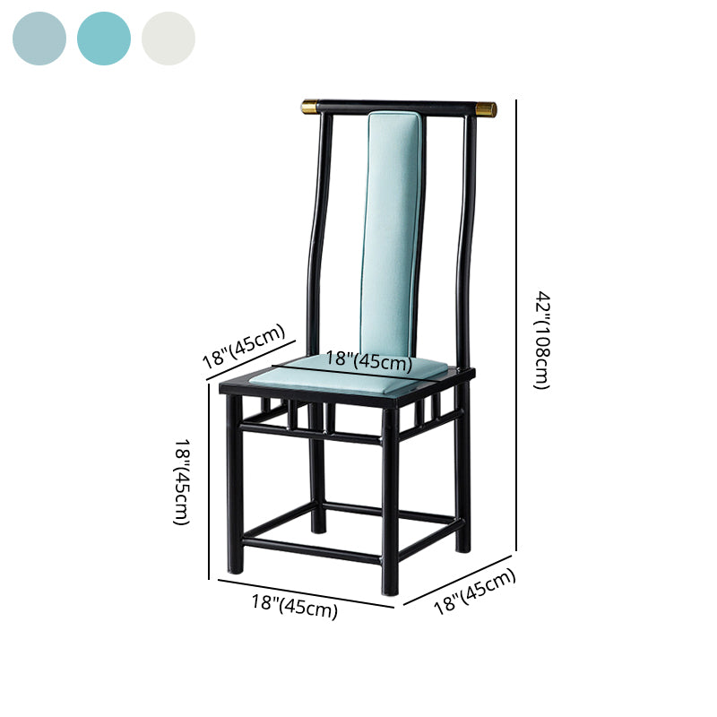 Silla de comedor de metal moderno con respaldo de listones, silla de comedor para uso en restaurantes