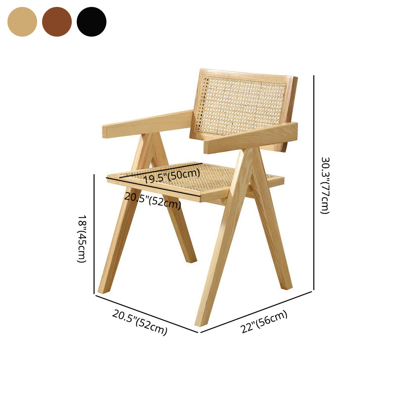 Silla de comedor de madera tradicional, sillas de comedor de ratán para uso en restaurantes