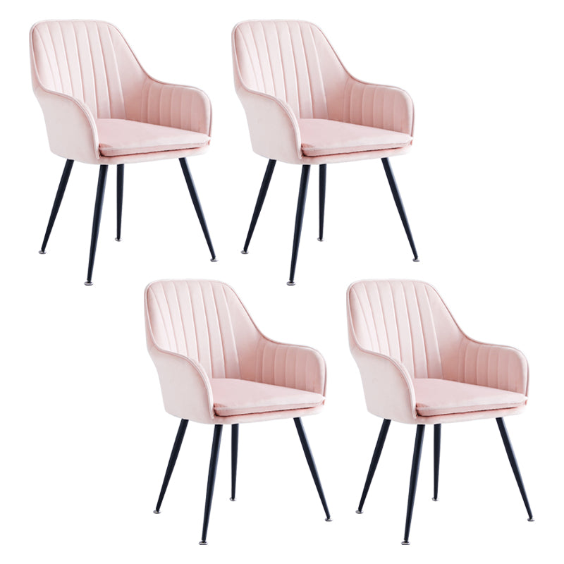 Silla de comedor con acabado mate de terciopelo, sillón con respaldo sólido para dormitorio escandinavo