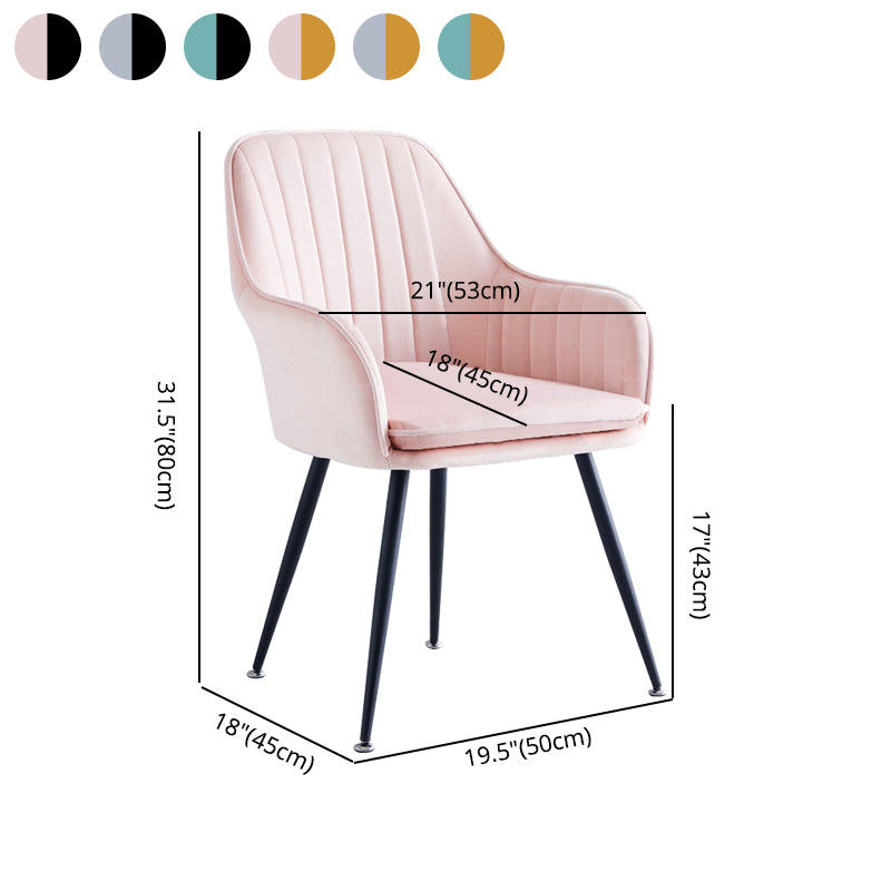 Silla de comedor con acabado mate de terciopelo, sillón con respaldo sólido para dormitorio escandinavo