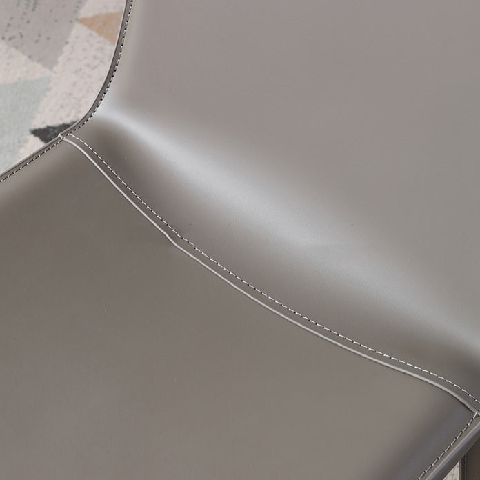 Silla lateral interior contemporánea Silla tapizada de metal con respaldo sólido para comedor
