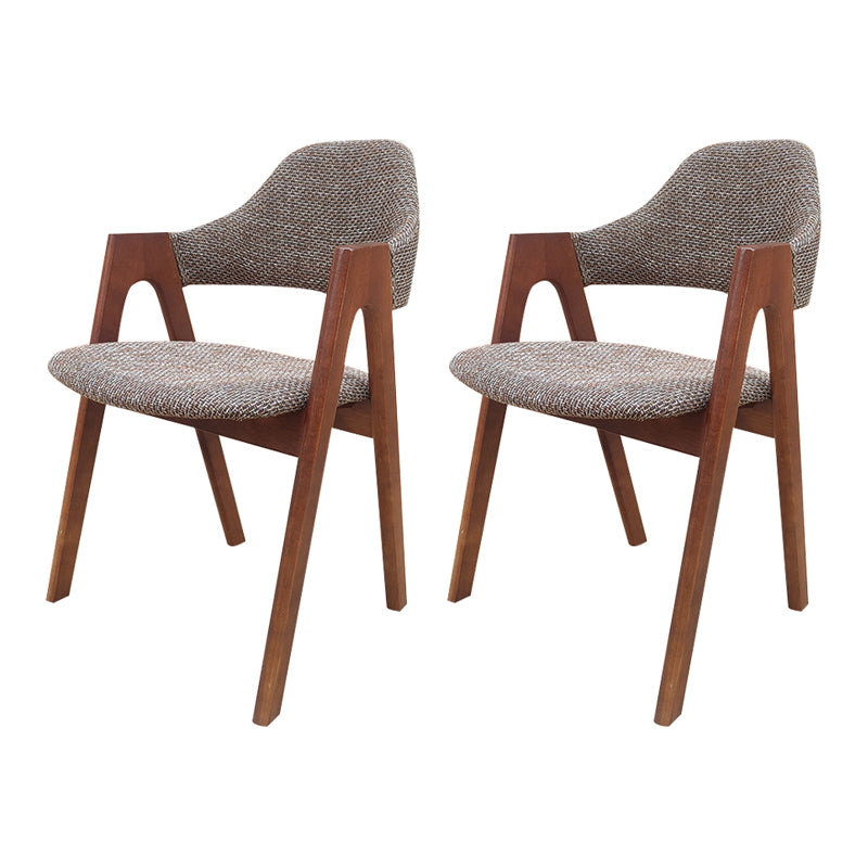 Salle d'étude scandinave, fauteuil à dossier ouvert, chaise de salle à manger rembourrée au fini mat