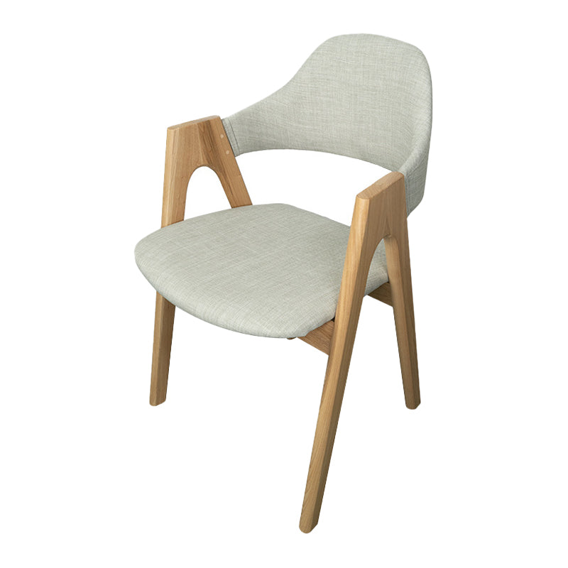 Salle d'étude scandinave, fauteuil à dossier ouvert, chaise de salle à manger rembourrée au fini mat