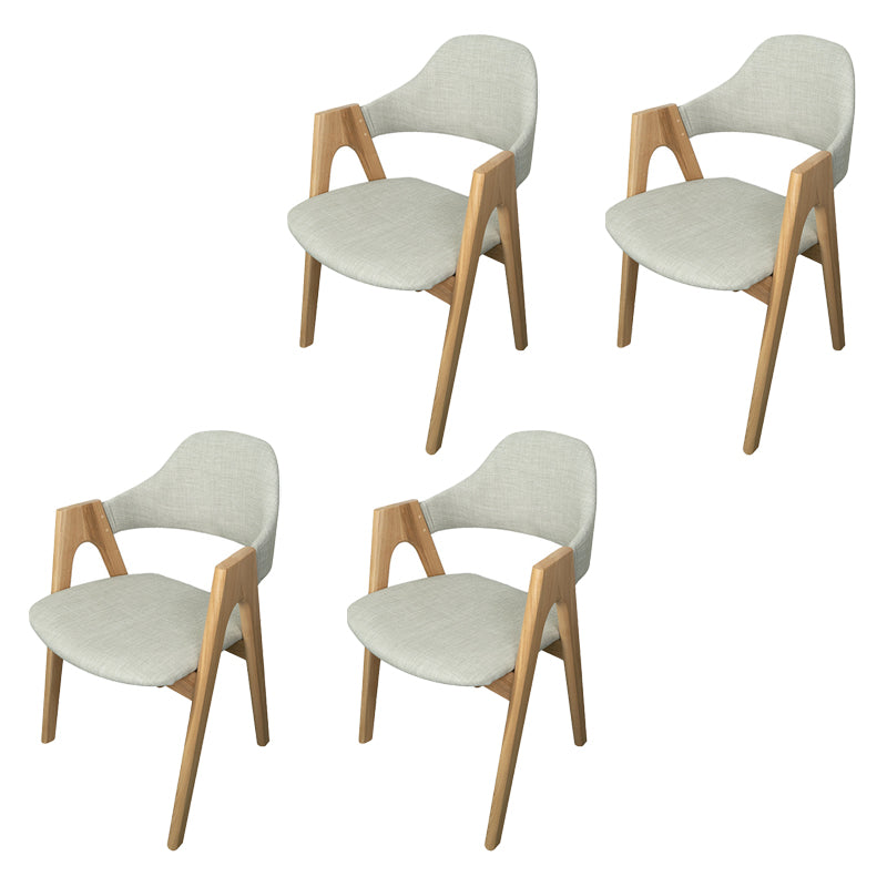 Salle d'étude scandinave, fauteuil à dossier ouvert, chaise de salle à manger rembourrée au fini mat