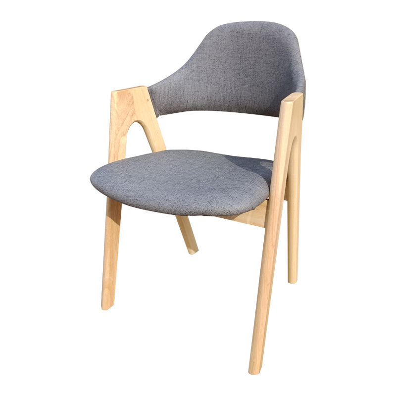 Salle d'étude scandinave, fauteuil à dossier ouvert, chaise de salle à manger rembourrée au fini mat