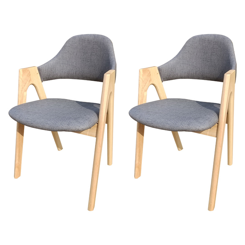 Salle d'étude scandinave, fauteuil à dossier ouvert, chaise de salle à manger rembourrée au fini mat