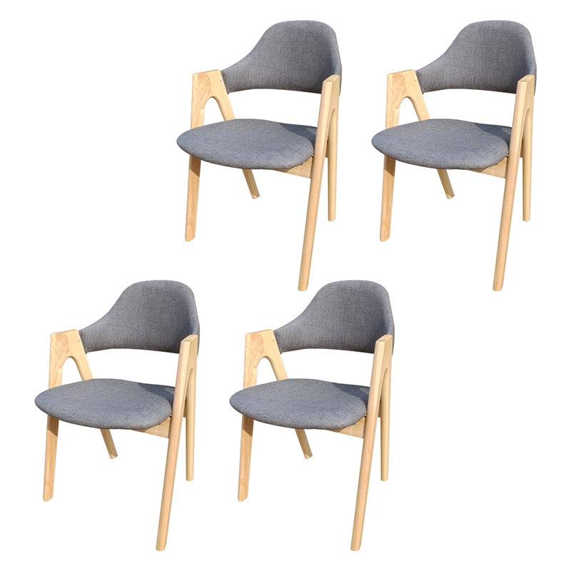 Salle d'étude scandinave, fauteuil à dossier ouvert, chaise de salle à manger rembourrée au fini mat