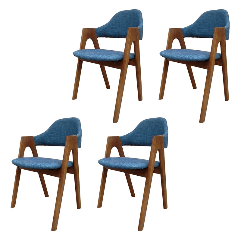 Salle d'étude scandinave, fauteuil à dossier ouvert, chaise de salle à manger rembourrée au fini mat