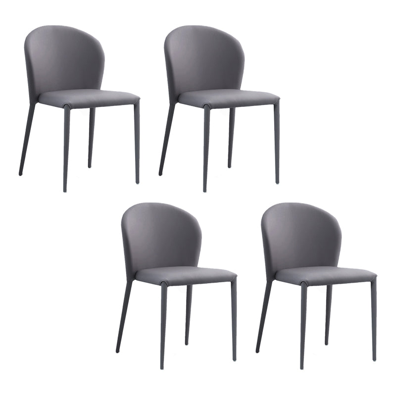 Contemporary Leather Conference Room Side Chair Wingback Dining Chair