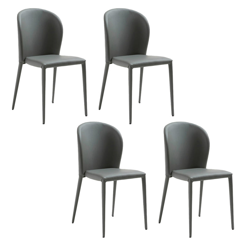 Contemporary Leather Conference Room Side Chair Wingback Dining Chair