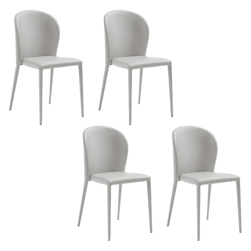 Contemporary Leather Conference Room Side Chair Wingback Dining Chair