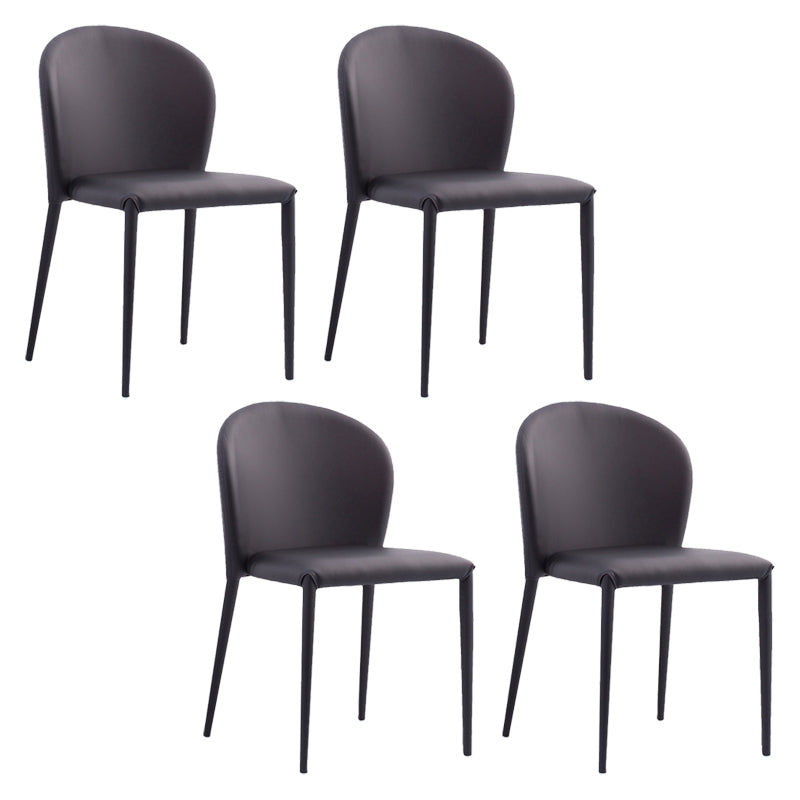 Contemporary Leather Conference Room Side Chair Wingback Dining Chair