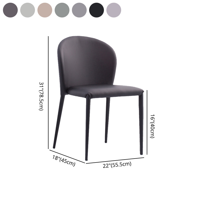 Contemporary Leather Conference Room Side Chair Wingback Dining Chair