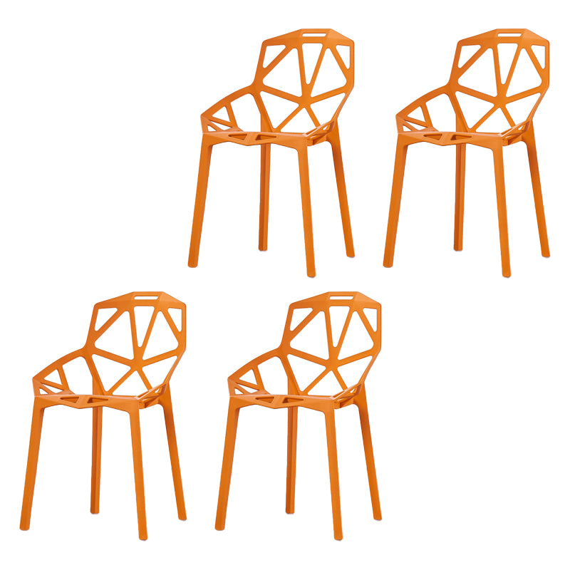 Chaise de salle à manger en plastique contemporaine, finition mate, chaise de salle à manger à dossier croisé