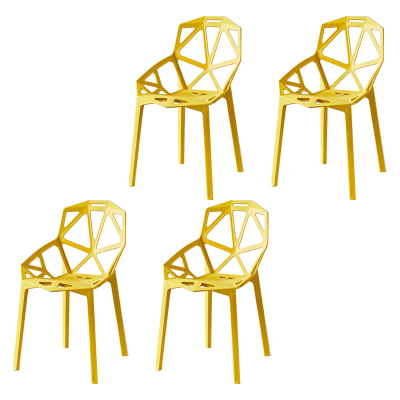 Chaise de salle à manger en plastique contemporaine, finition mate, chaise de salle à manger à dossier croisé
