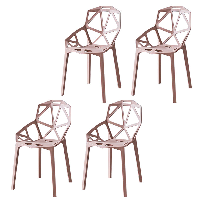 Chaise de salle à manger en plastique contemporaine, finition mate, chaise de salle à manger à dossier croisé