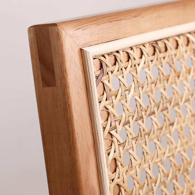 Chaise de salle à manger en bois moderne, bras de chaise en rotin pour utilisation au Restaurant