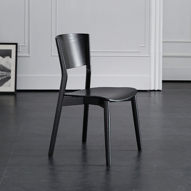 Contemporary Wood Dining Room Chair Armless Open Back Dining Side Chair