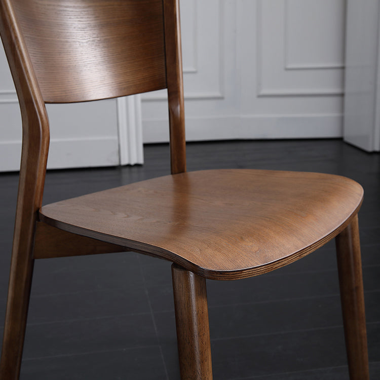 Contemporary Wood Dining Room Chair Armless Open Back Dining Side Chair