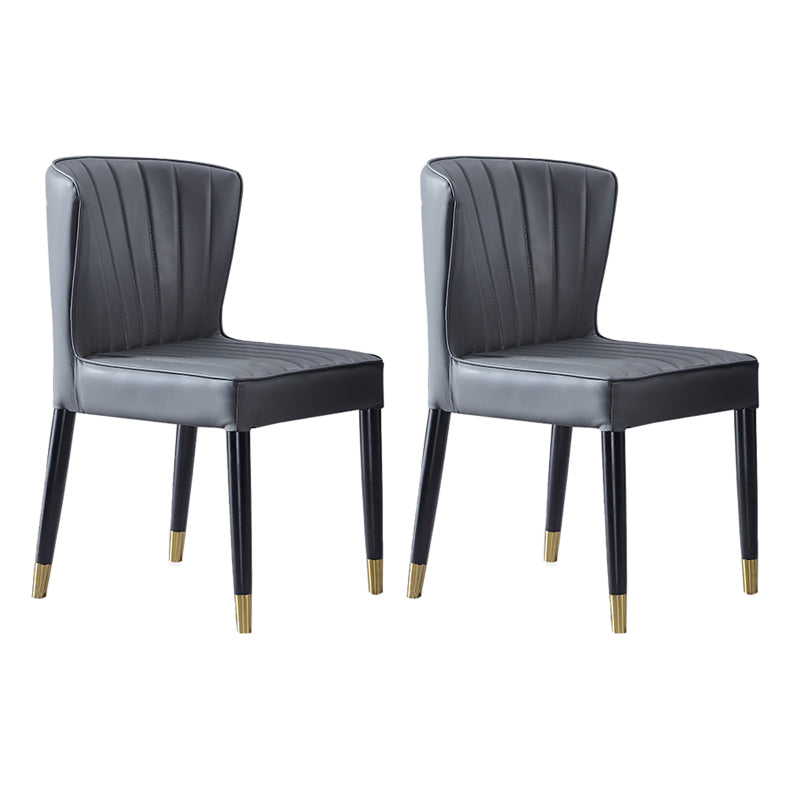 Indoor Scandinavian Side Chair Upholstered Wingback Wood Dining Room Chair