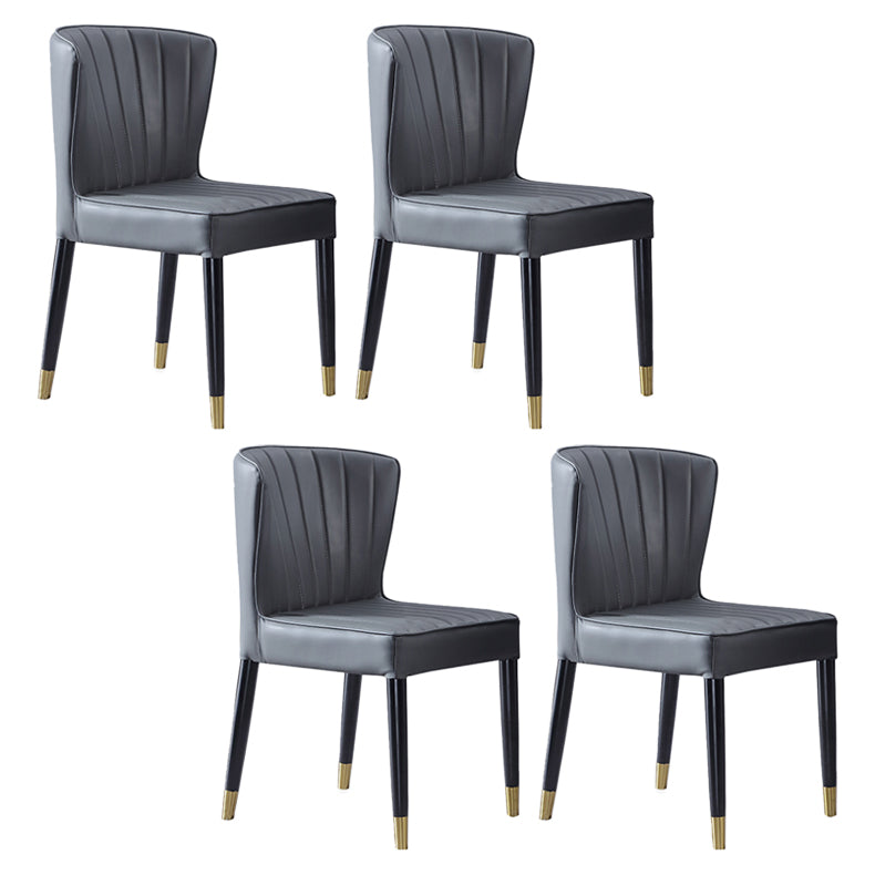 Indoor Scandinavian Side Chair Upholstered Wingback Wood Dining Room Chair