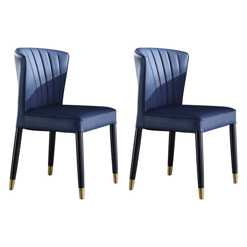 Indoor Scandinavian Side Chair Upholstered Wingback Wood Dining Room Chair