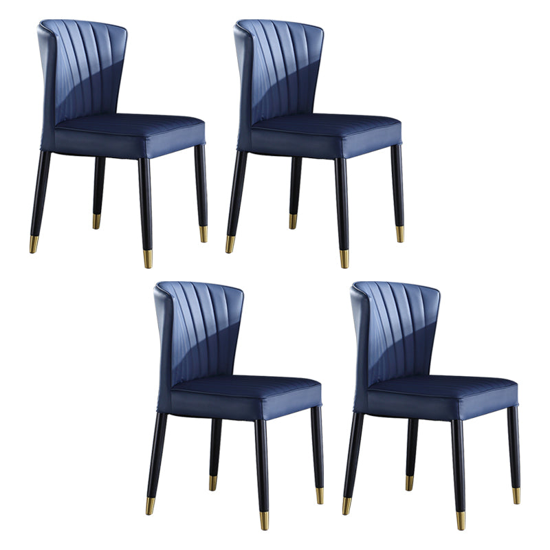 Indoor Scandinavian Side Chair Upholstered Wingback Wood Dining Room Chair