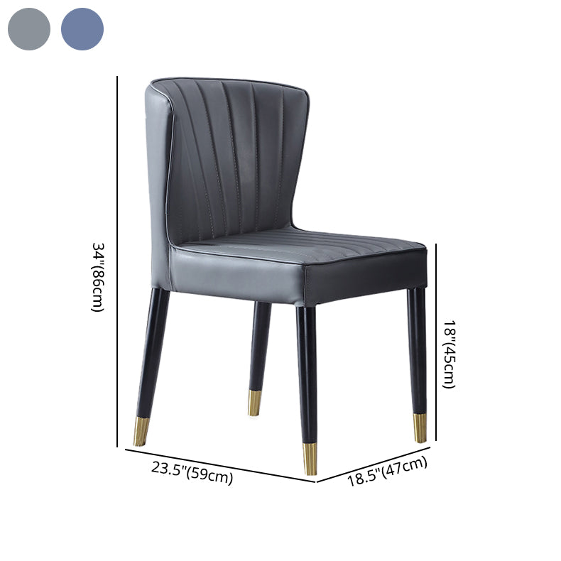 Indoor Scandinavian Side Chair Upholstered Wingback Wood Dining Room Chair