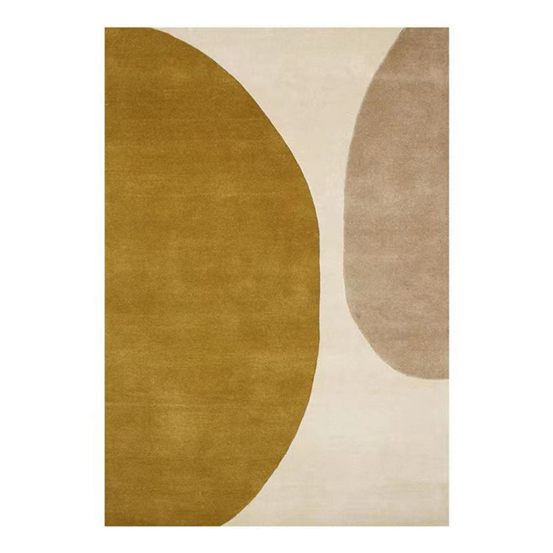 Tapis moderne marron en Polyester, couleur contrastée, avec envers antidérapant, pour la décoration de la maison