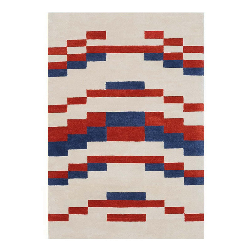 Brown Modern Rug Polyester Contrast Color Rug Non-Slip Backing Rug for Home Decor