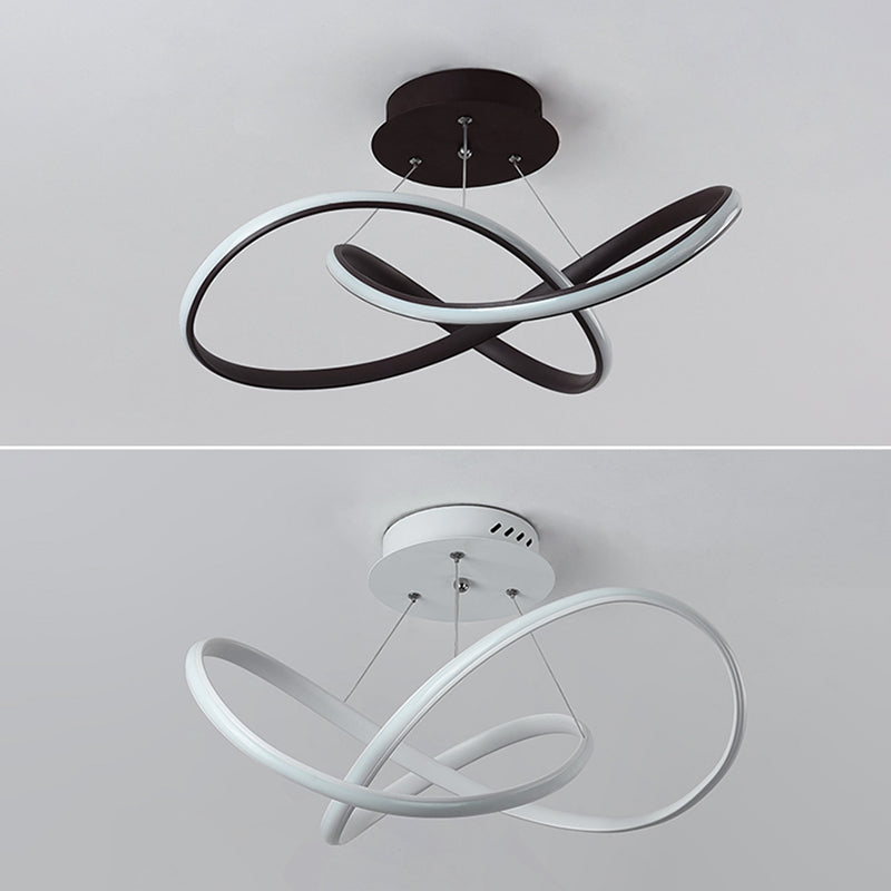 Geometry Line LED Ceiling Light Silicone Shade Modern Flush Mount Lamp for Bedroom