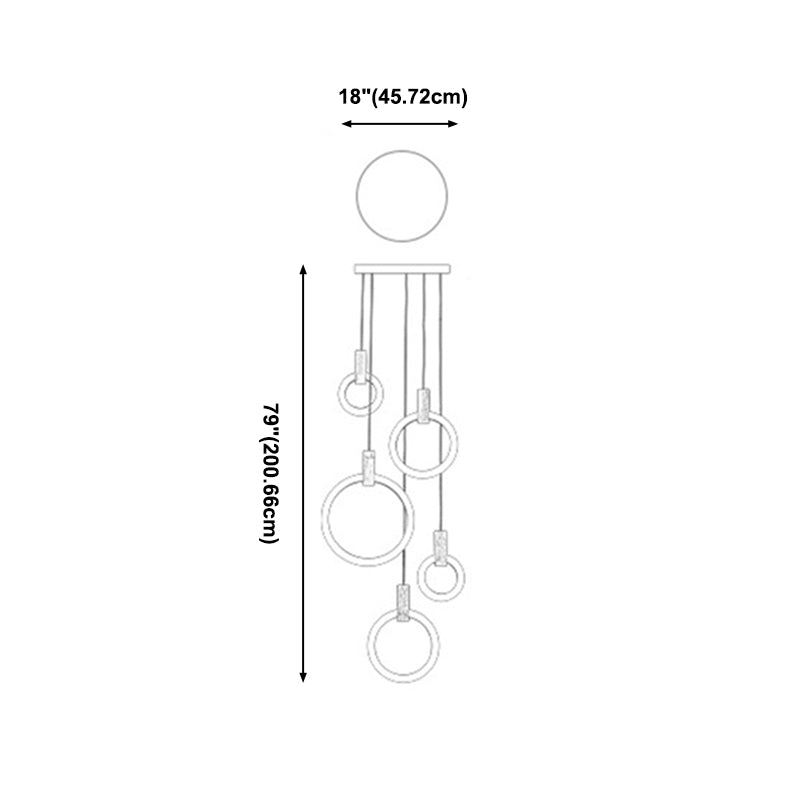 Enclaceur de cercles en bois massif pendentif